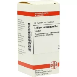 LITHIUM CARBONICUM D 4 tabletter, 80 stk