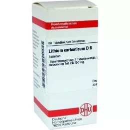 LITHIUM CARBONICUM D 6 tabletter, 80 stk