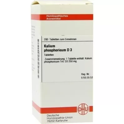 KALIUM PHOSPHORICUM D 3 tabletter, 200 stk