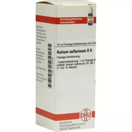 KALIUM SULFURICUM D6 Fortynding, 20 ml
