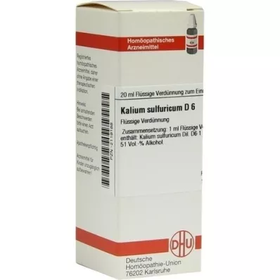 KALIUM SULFURICUM D6 Fortynding, 20 ml