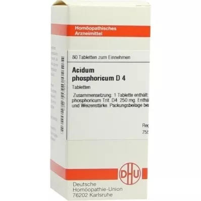 ACIDUM PHOSPHORICUM D 4 tabletter, 80 stk