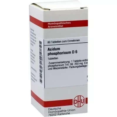 ACIDUM PHOSPHORICUM D 6 tabletter, 80 stk