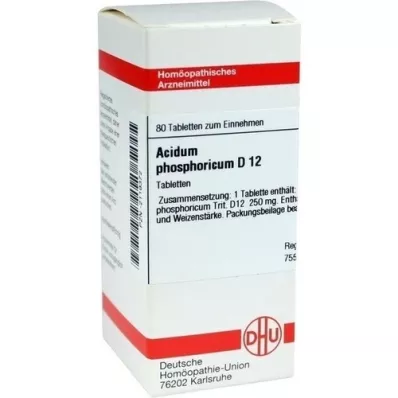 ACIDUM PHOSPHORICUM D 12 tabletter, 80 stk