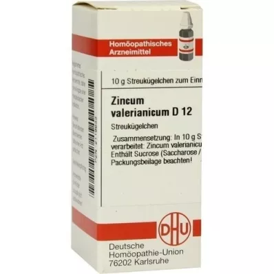 ZINCUM VALERIANICUM D 12 kugler, 10 g