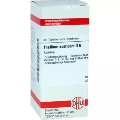 THALLIUM ACETICUM D 6 tabletter, 80 stk
