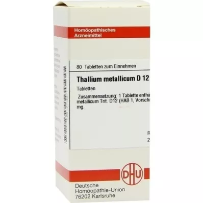 THALLIUM METALLICUM D 12 tabletter, 80 stk