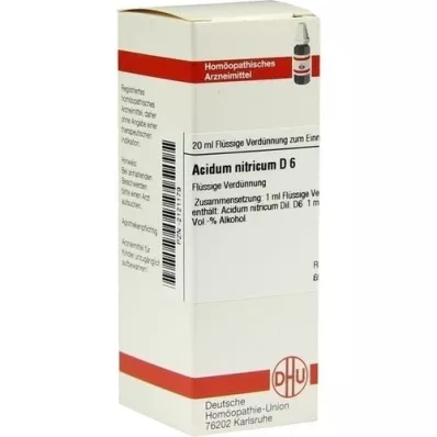 ACIDUM NITRICUM D6 Fortynding, 20 ml
