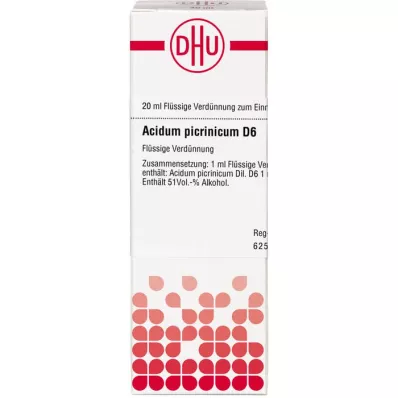 ACIDUM PICRINICUM D6 Fortynding, 20 ml