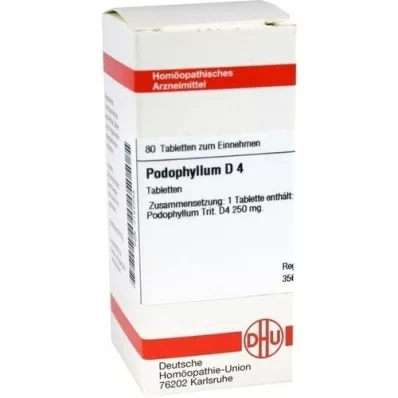 PODOPHYLLUM D 4 tabletter, 80 stk