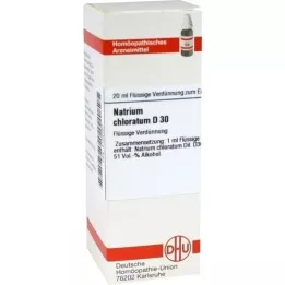 NATRIUM CHLORATUM D 30 Fortynding, 20 ml