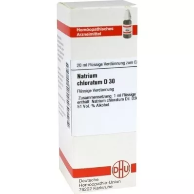 NATRIUM CHLORATUM D 30 Fortynding, 20 ml