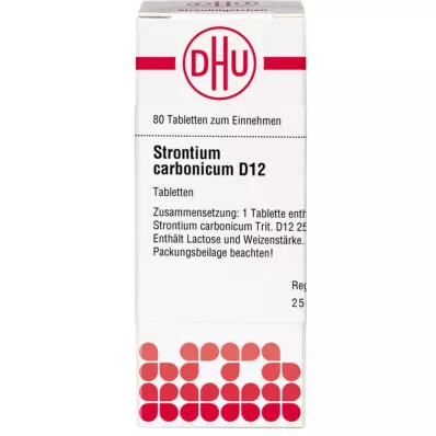 STRONTIUM CARBONICUM D 12 tabletter, 80 stk