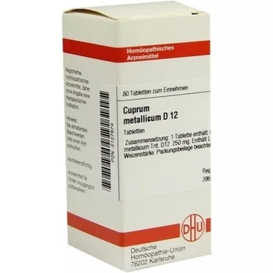 CUPRUM METALLICUM D 12 tabletter, 80 stk CUPRUM METALLICUM D 12 tabletter, 80 stk