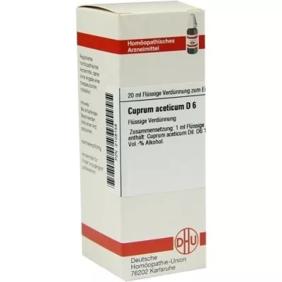 CUPRUM ACETICUM D6 Fortynding, 20 ml