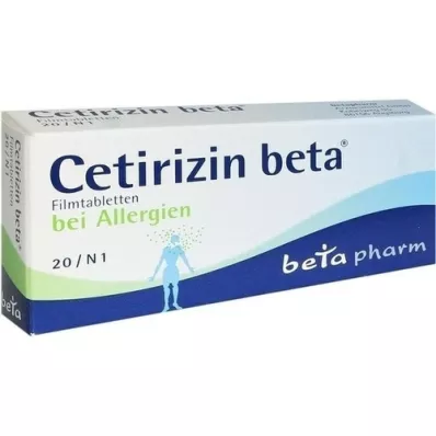 CETIRIZIN beta filmovertrukne tabletter, 20 stk