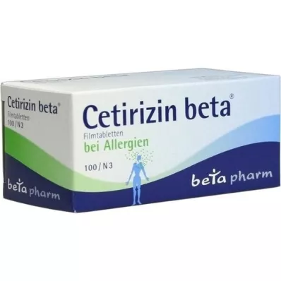 CETIRIZIN beta filmovertrukne tabletter, 100 stk