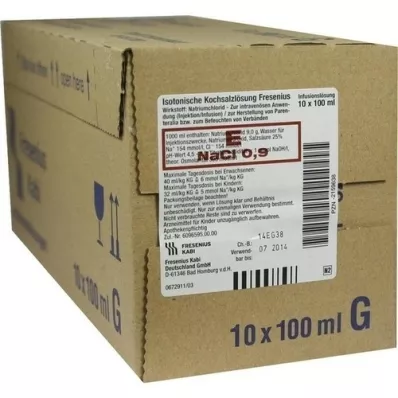 KOCHSALZLÖSUNG 0,9% glasflaske Fresenius, 10X100 ml