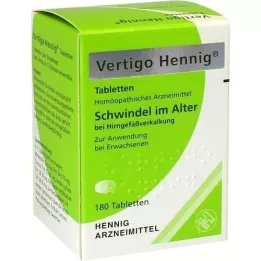 VERTIGO HENNIG Tabletter, 180 stk