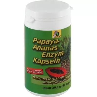 PAPAYA ANANAS Enzymkapsler, 60 stk