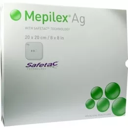 MEPILEX Ag skumbandage 20x20 cm steril, 5 stk