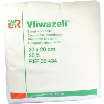VLIWAZELL Sugekompresser usterile 20x20 cm, 25 stk