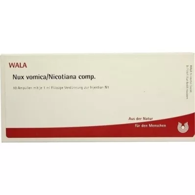 NUX VOMICA/NICOTIANA komp. ampuller, 10X1 ml NUX VOMICA/NICOTIANA komp. ampuller, 10X1 ml