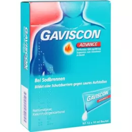 GAVISCON Advance Pebermynte Suspension, 12X10 ml