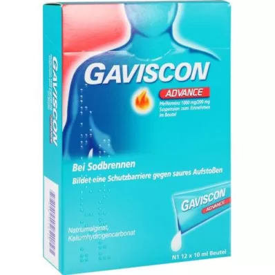 GAVISCON Advance Pebermynte Suspension, 12X10 ml