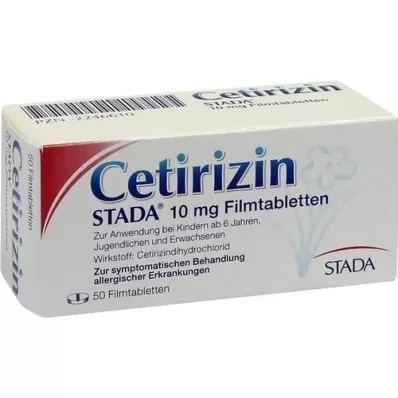 CETIRIZIN STADA 10 mg filmovertrukne tabletter, 50 stk