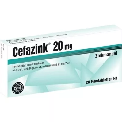 CEFAZINK 20 mg filmovertrukne tabletter, 20 stk