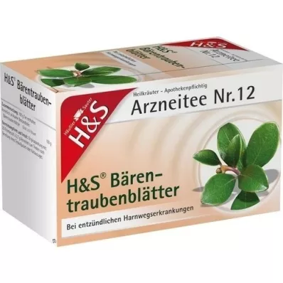 H&amp;S Bearberry te-filterpose, 20X2,7 g