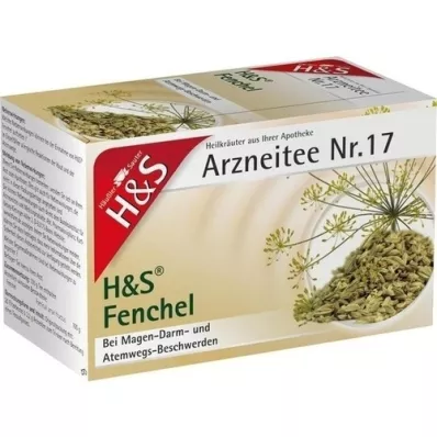 H&amp;S Fennikel te ublandet filterpose, 20X2,2 g