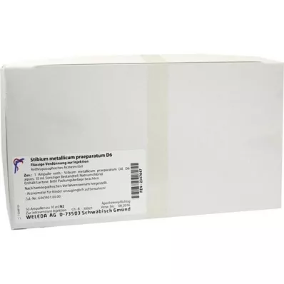 STIBIUM METALLICUM PRAEPARATUM D 6 ampuller, 50X10 ml
