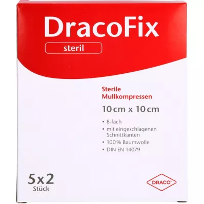 DRACOFIX PEEL Komprimerer 10x10 cm steril 8-fold, 5X2 stk DRACOFIX PEEL Komprimerer 10x10 cm steril 8-fold, 5X2 stk