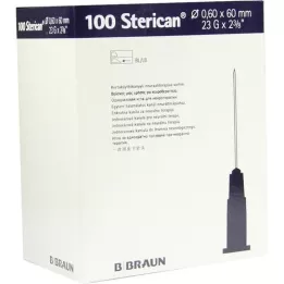 STERICAN Kanyler 23 Gx2 2/5 0,6x60 mm, 100 stk