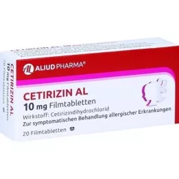 CETIRIZIN AL 10 mg filmovertrukne tabletter, 20 stk