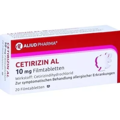 CETIRIZIN AL 10 mg filmovertrukne tabletter, 20 stk