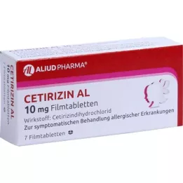 CETIRIZIN AL 10 mg filmovertrukne tabletter, 7 stk