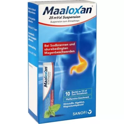 MAALOXAN 25 mVal suspension, 10X10 ml