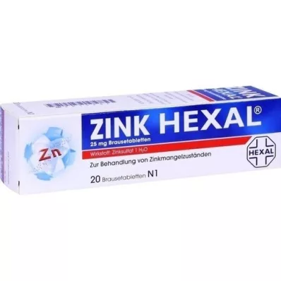 ZINK HEXAL Brusetabletter, 20 stk