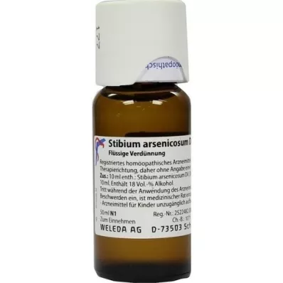 STIBIUM ARSENICOSUM D 8 Fortynding, 50 ml STIBIUM ARSENICOSUM D 8 Fortynding, 50 ml