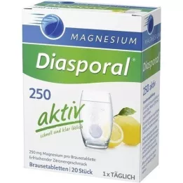 MAGNESIUM DIASPORAL 250 aktive brusetabletter, 20 stk