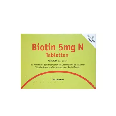 BIOTIN 5 mg N tabletter, 150 stk