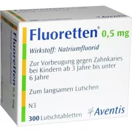 FLUORETTEN 0,5 mg tabletter, 300 stk