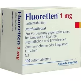 FLUORETTEN 1,0 mg tabletter, 300 stk