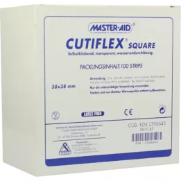 CUTIFLEX Folieplaster firkantet 38x38 mm MasterAid, 100 stk