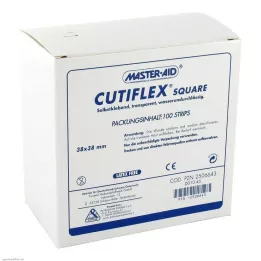 CUTIFLEX Folieplaster firkantet 38x38 mm MasterAid, 100 stk