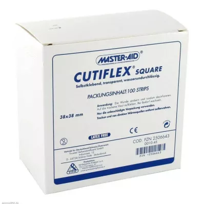 CUTIFLEX Folieplaster firkantet 38x38 mm MasterAid, 100 stk CUTIFLEX Folieplaster firkantet 38x38 mm MasterAid, 100 stk