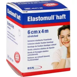 ELASTOMULL klæbende 6 cmx4 m fikseringsbandage, 1 stk